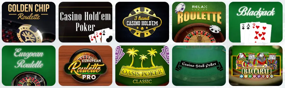 Giochi da tavolo al WINITA CASINO