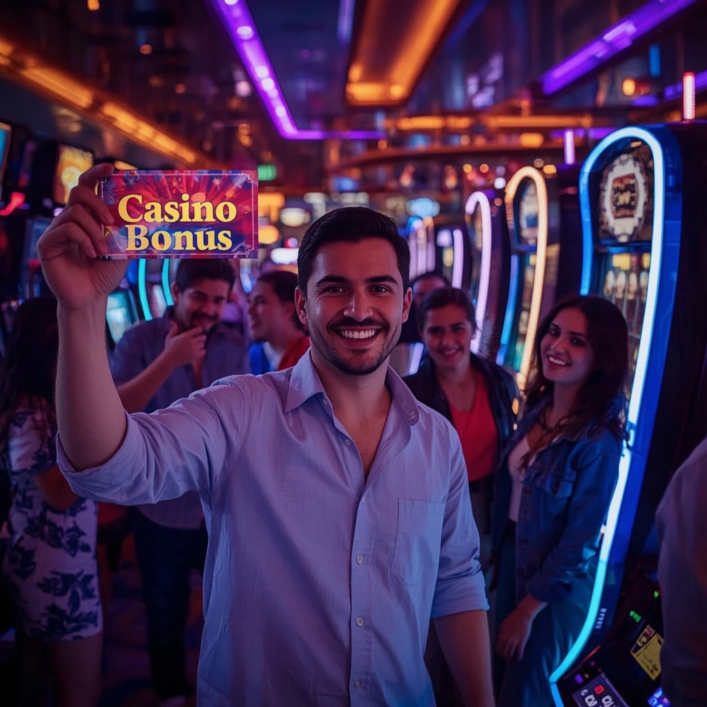 una persona con un bonus del casinò WINITA CASINO